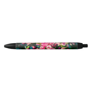 Caneta Preta Flores De Maçã De Caranguejo Rosa