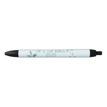 Flores e folhas elegantes azuis-claras