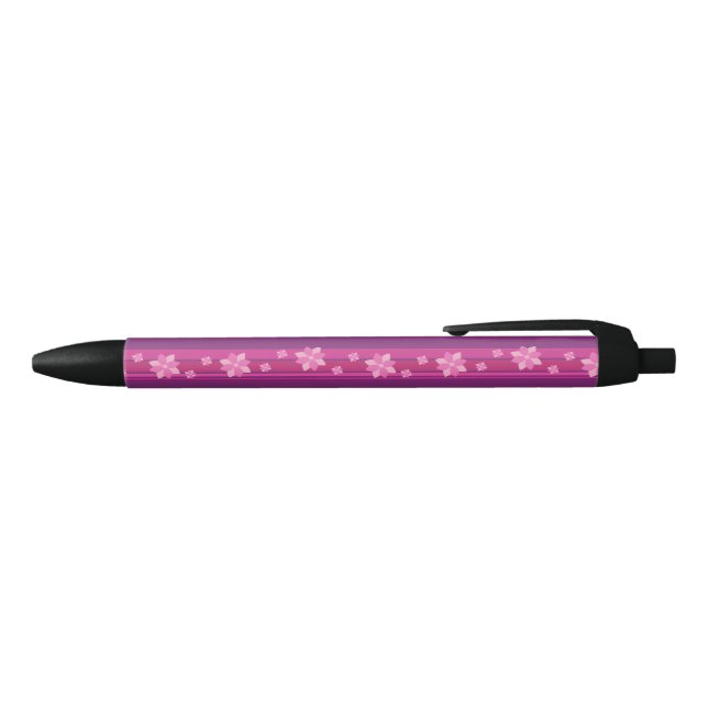 Caneta Preta Flores Rosa (parte de cima)