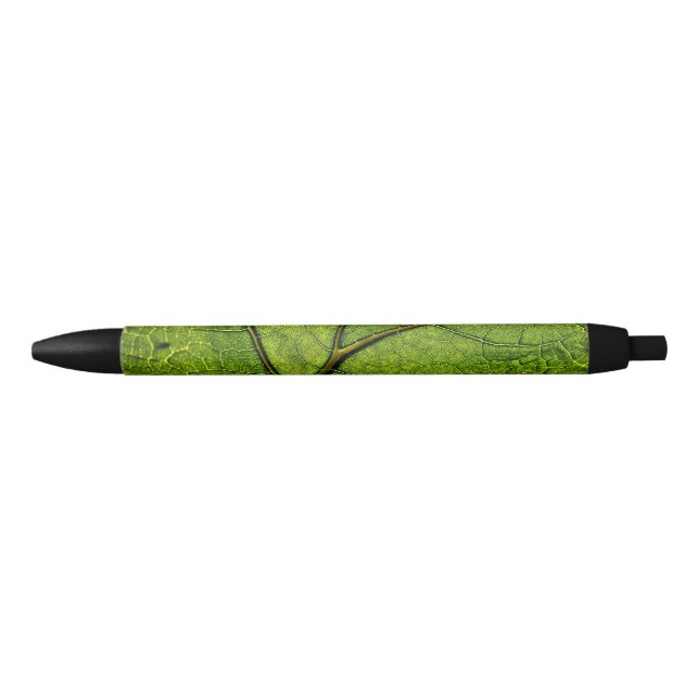 Caneta Preta Folha de Borboleta Verde (Frente)