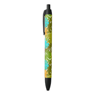 Caneta Preta Folhas de Monstera