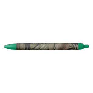 CANETA PRETA FOLHAS DE PALMAS TROPICAIS