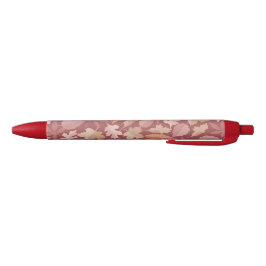 Caneta Preta folhas padrão Marsala