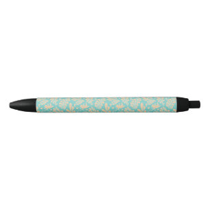 Caneta Preta Folhas tropicais