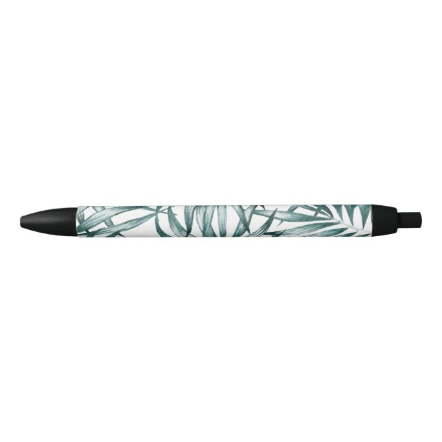 Caneta Preta Folhas verdes bonito, design (Frente)