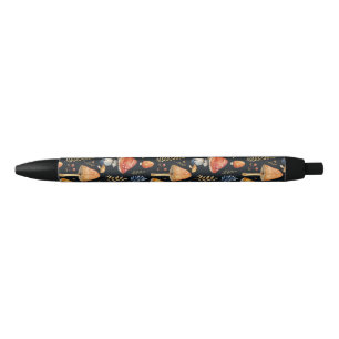 Caneta Preta Forest Mushroom e Fern