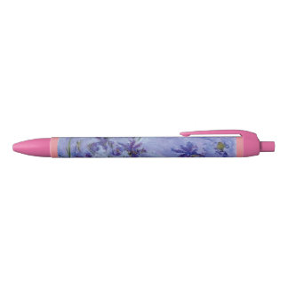 Caneta Preta Formatação de Parabéns de vinha de Monet Flowers