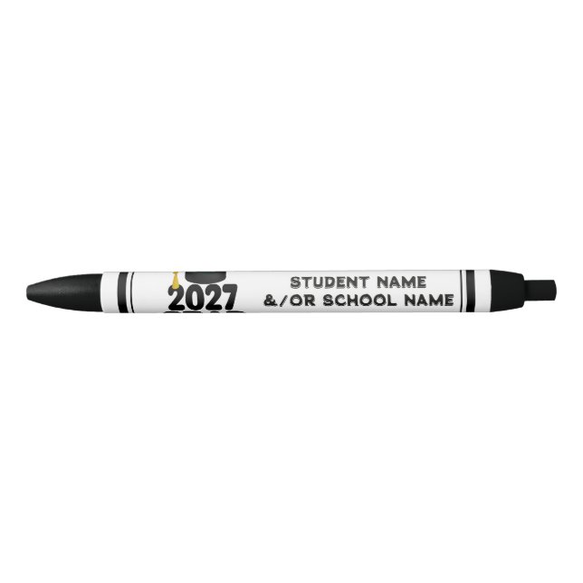 Caneta Preta Formatura da Turma de 2027 em Destaque (Frente)