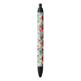 Caneta Preta Fronteira Rústica em Aquarela