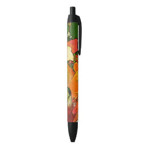 Caneta Preta fundo colorido 2 do vintage floral da arte