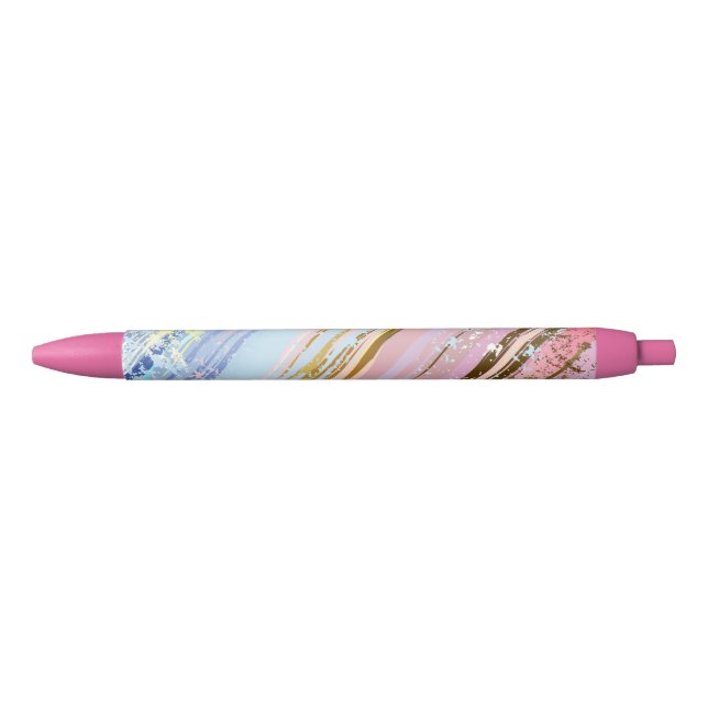 Caneta Preta Fundo Rosa Texturizado (Frente)