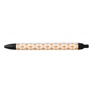 Caneta Preta Funny Orange White Traffic Striped Cone Patterado