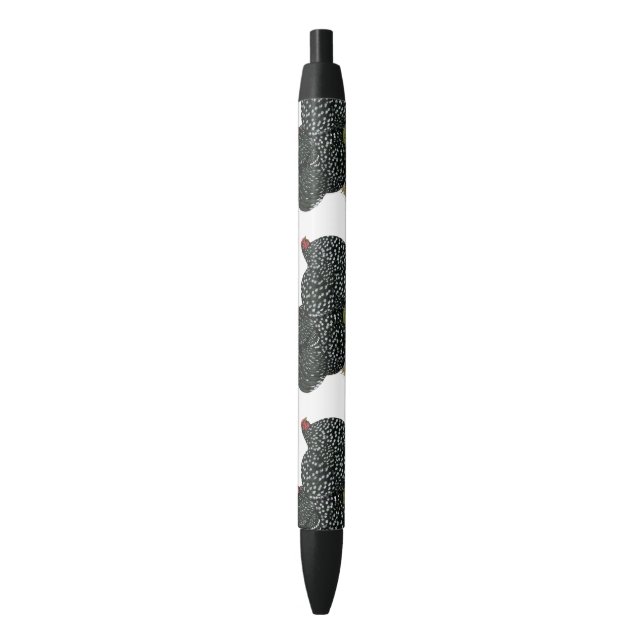 Caneta Preta Galinhas Mottled Cochin (Frente Vertical)