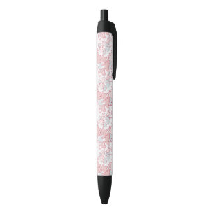 Caneta Preta Gato Gótico Caveira Estilo Japonês Kawaii Coração