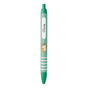 Caneta Preta Gato Laranja Dançante de Cartoons, Personalizado, 