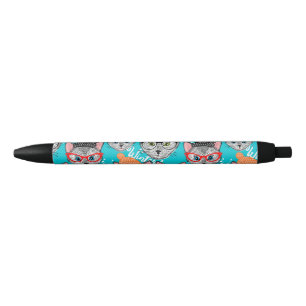 Caneta Preta Gato no chapéu