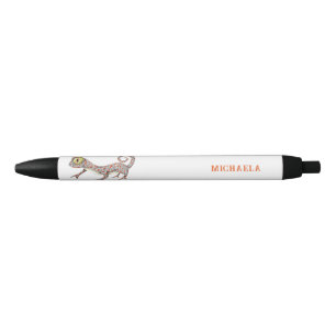 Caneta Preta Gecko Reptile Personalizado