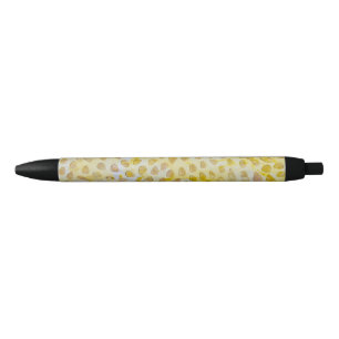 Caneta Preta Gelli imprimiu as folhas douradas