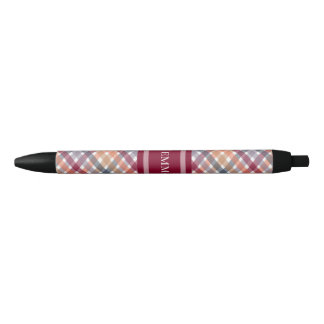 Caneta Preta Gingham de Outono