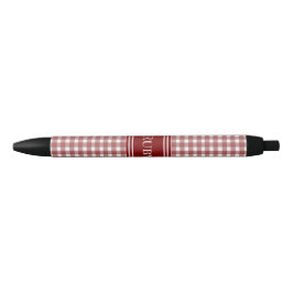 Caneta Preta Gingham Vermelho de Ohio