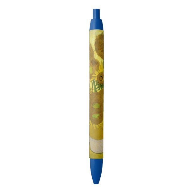 Caneta Preta Girassóis de Van Gogh (Frente Vertical)