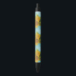 Caneta Preta Girassóis Vincent van Gogh<br><div class="desc">Girassóis (1888) Vincent van Gogh. A vida ainda é azul. Um buquê brilhante de flores de girassol fica em um vaso. Reprodução de famosas imagens de arte no dominio público.</div>