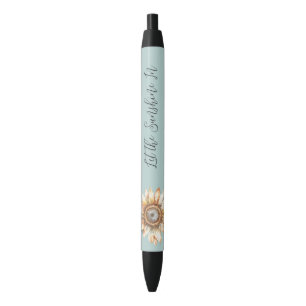 Caneta Preta Girassol Azul Branco Amarelo
