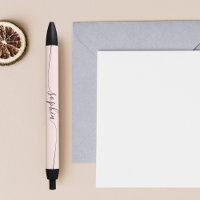 Girly Modern Calliografia Pastel Blush Pink