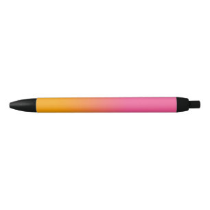 Caneta Preta Gradiente Ombre Rosa para Laranja