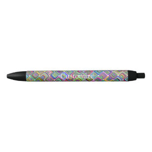 Caneta Preta Groovy enseada psicodélica ao estilo hippie 