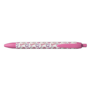 Caneta Preta Groovy Retro Halloween Monograma