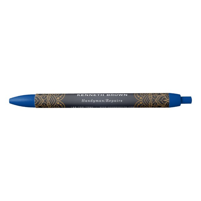 Caneta Preta Handyman Repara Preto Dourado (Frente)