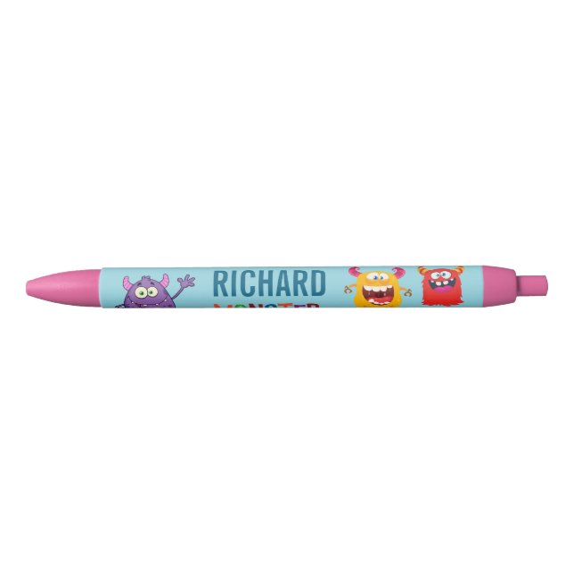 Caneta Preta Happy Birthday Pen with FUN Monsters kids (Frente)