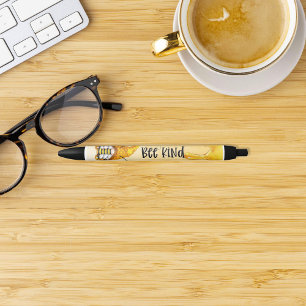 Caneta Preta Honey Bee Gnome Bee Kind