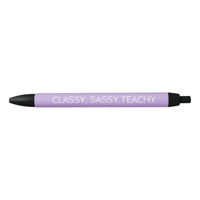 Caneta Preta Ideia de Presente Personalizado Roxo para Professo (Frente)