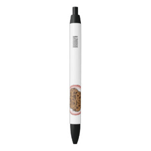 Caneta Preta Ilustração de desenho animado com chip de chocolat