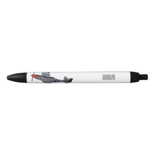 Caneta Preta Ilustração de desenho animado de bombardeiro