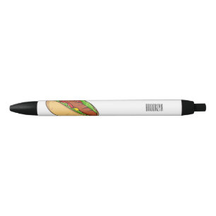 Caneta Preta Ilustração de desenho animado de cachorro quente