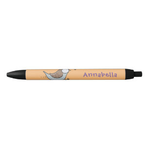 Caneta Preta Ilustração de desenho animado de codorna californi