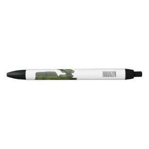 Caneta Preta Ilustração de desenho animado de mísseis militares