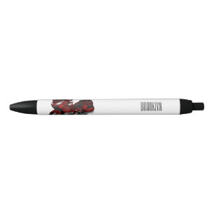 Caneta Preta Ilustração de desenho animado de motocicleta em tu