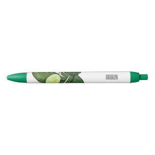 Caneta Preta Ilustração de desenho animado de pepino