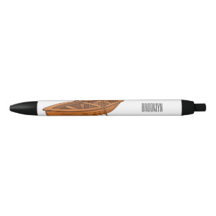 Caneta Preta Ilustração de desenho animado em Rowboat