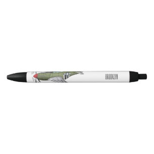 Caneta Preta Ilustração de desenho de avião militar