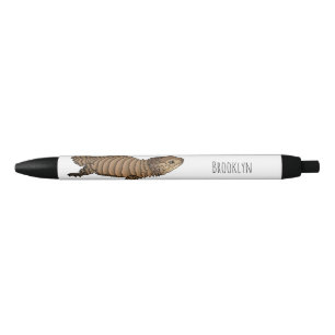 Caneta Preta Ilustração de desenho de lagarto girado por Armadi