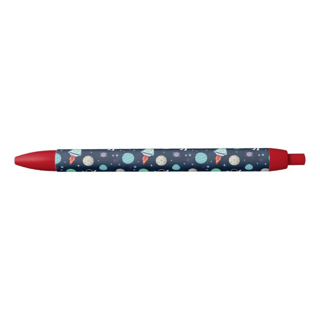Caneta Preta ilustração de padrão espacial (Frente)