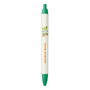 Caneta Preta Ilustração eyed vermelho de ondulação do sapo 