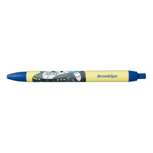 Caneta Preta Imagem de desenho animado de carro da polícia fel
