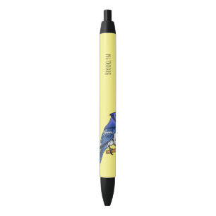 Caneta Preta Imagem de desenho animado de pássaro azul