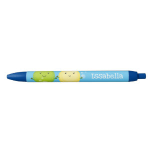 Caneta Preta Imagem de desenho animado do limão de limão feli